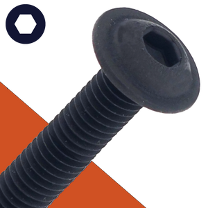 M6X1.0 Allen Button Flange - A2 Stainless Black ISO 7380-2 M6X1.0 Allen Button Flange - A2 Stainless Black ISO 7380-2