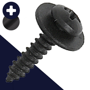 M4.2 Self Tapping Loose Washer Screw Phillips Pan Head Black