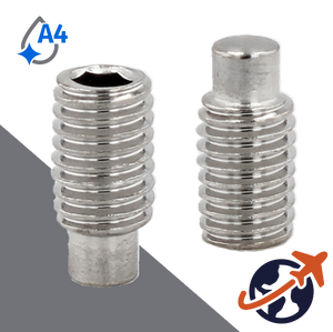 M20X2.5 Dog Point Allen Socket Set Screw - A4 Stainless ISO 4028