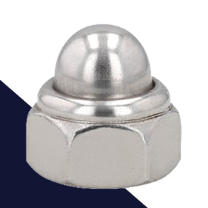 Acorn Nylon Locking Nut - A2 Stainless DIN 986