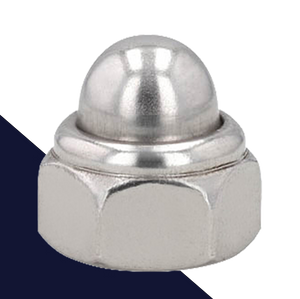 Nylon Insert Acorn Nut,Stainless Steel,DIN 986 Locking