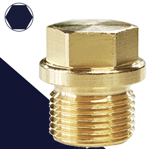 Brass Hex Drive Metric Drain Plug DIN 910
