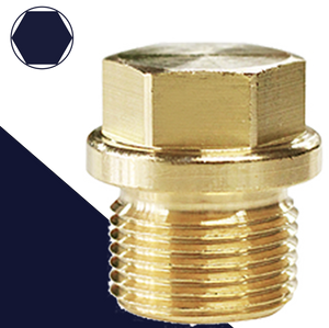 Brass Hex Drive Metric Drain Plug DIN 910