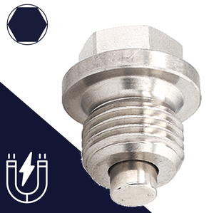 Flanged Hex Magnetic,Stainless Steel Plug,DIN 910
