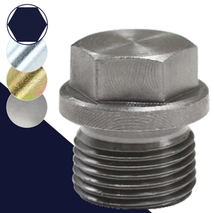 Flanged Hex Drive Plug,Steel, Finishes Vary,DIN 910