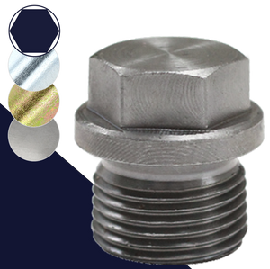 Flanged Hex Drive Plug,Steel, Finishes Vary,DIN 910