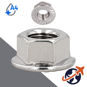 Flange Nut Serrated,DIN 6923,A4 Stainless Steel