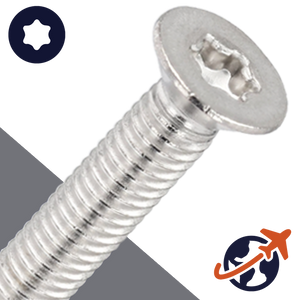M1.6X0.35 Torx Flat Head Cap Screw - A2 Stainless ISO 14581