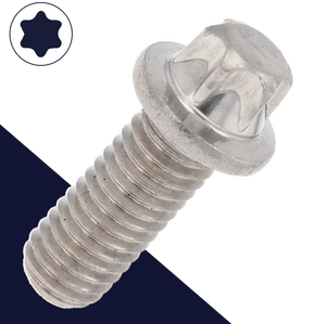 M6X1.0 External Six Lobe Flange Bolt Stainless DIN 34800