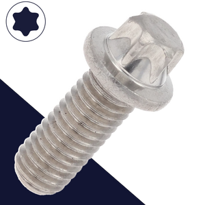 M8X1.25 External Six Lobe Flange Bolt Stainless DIN 34800