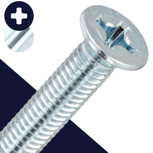 Phillips Flat Head 4.8 Zinc M6X1.0 Coarse DIN 965