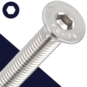 M3 Flat Socket Head,Stainless Steel A2,Countersunk DIN 7991