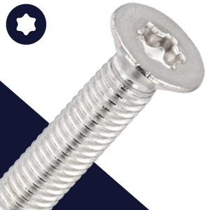 M5 Torx Flat Head,Stainless Steel,ISO 14581 TX-25