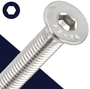 M5 Flat Socket Head,Stainless Steel A2,Countersunk DIN 7991