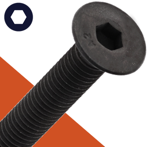 M5X0.8 Flat Socket Head Black Stainless Coarse DIN 7991