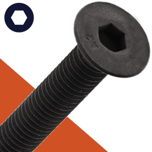 M5X0.8 Flat Socket Head Black Stainless Coarse DIN 7991