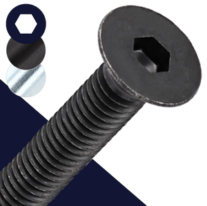 M6X1.0 Flat Head Cap Screw - Steel 10.9 DIN 7991