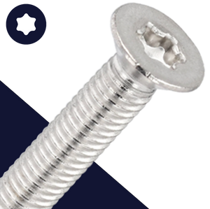 Torx Flat Head Stainless M6X1.0 Coarse ISO 14581