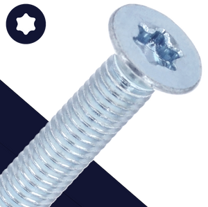 M8X1.25 Torx Flat Head Steel 8.8 Zinc Plated ISO 14581