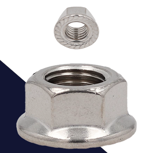 M10X1.25 Serrated Flange Nut,Stainless Steel A2,Fine Thread 14mm Wrench