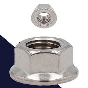 M10X1.25 Serrated Flange Nut,Stainless Steel A2,Fine Thread 14mm Wrench