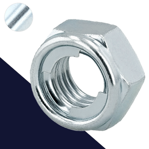 Fuji Lock Nut,Steel Class 6, Zinc,Base DIN 980M