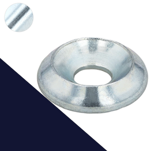 Finish Washer,Solid Body, Large O.D.,Steel, Zinc Plated