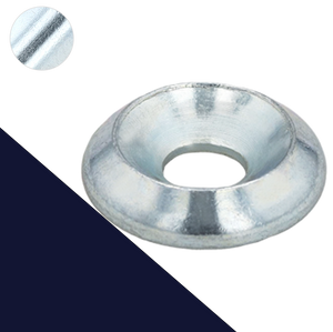 Finish Washer,Solid Body, Large O.D.,Steel, Zinc Plated