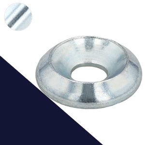 Finish Washer,Solid Body, Large O.D.,Steel, Zinc Plated