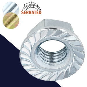 Serrated Flange Nut JIS B1190,Steel Class 10 Small Wrench,Coarse + Fine Thread