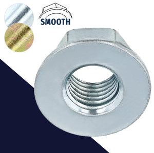 Flange Nut Smooth Class 8 Steel Fine Thread DIN 6923