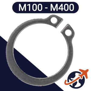 M90 - M400 EXTERNAL Retaining Ring,Plain Spring Steel,For Shafts / DIN 471
