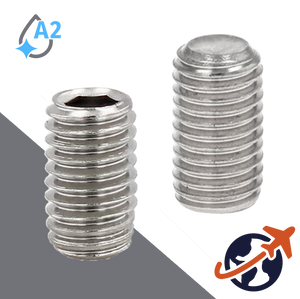 M2X0.4 Cup Point Allen Socket Set Screw - A2 Stainless ISO 4029