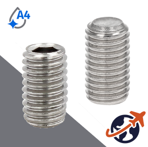 M1.6X0.35 Cup Point Allen Socket Set Screw - A4 Stainless ISO 4029