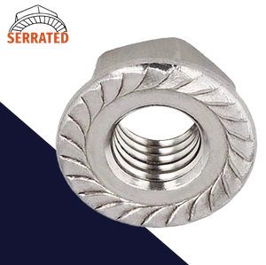 Serrated Flange Nut DIN 6923,Stainless Steel A2,Coarse Thread