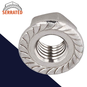 Serrated Flange Nut DIN 6923,Stainless Steel A2,Coarse Thread