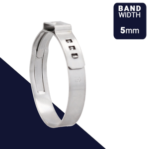 Clamp 5mm Band Stepless Ear Oetiker 167, Stainless