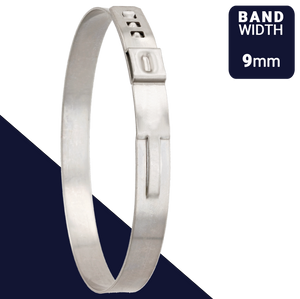 Clamp 9mm Band Stepless Ear Oetiker 167, Stainless