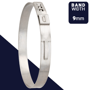 Clamp 9mm Band Stepless Ear Oetiker 167, Stainless Clamp 9mm Band Stepless Ear Oetiker 167, Stainless