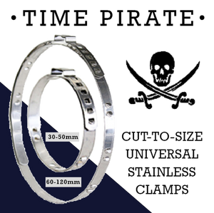 Universal TIME PIRATE,Cut-to-Size Ear Clamp,Stainless Steel