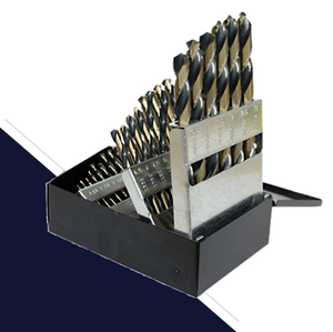 Metric 1.0mm - 13.0mm,Round Shank,Drill Bit Set, 25pc