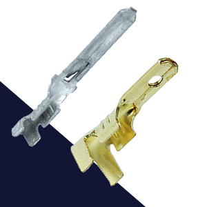 2.8mm Male Spade with TAB,Double Crimp,Uninsulated