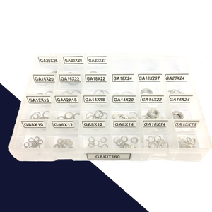Solid Aluminum Gasket Kit,160pcs Assortment,DIN 7603