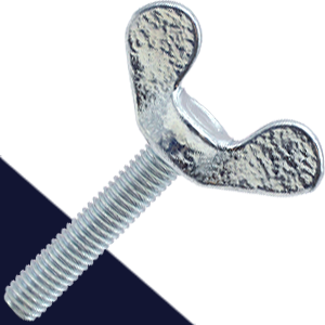 M12X1.75 Wing Bolt German Style - Steel Zinc DIN 316