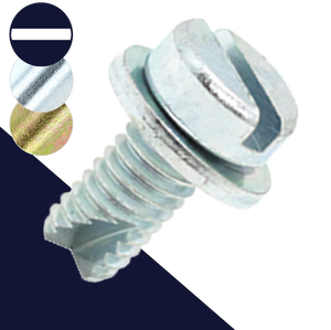 M6X12 Cutting Screw Loose Washer Shroud Steel, Zinc Plated