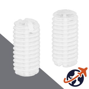 M10X1.5 Slotted Set Screw,Plastic FLAT Point,DIN 551 / ISO 4766