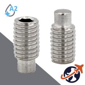M5X0.8 Dog Point Allen Socket Set Screw - A2 Stainless ISO 4028