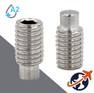 M10X1.5 Dog Point Set Screw,A2 Stainless Steel,ISO 4028 / DIN 915