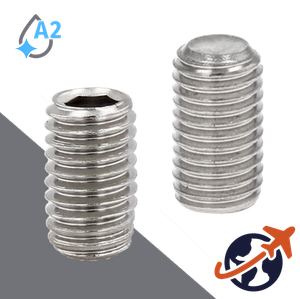 M1.6X0.35 Cup Point Set Screw,A2 Stainless Steel,ISO 4029 / DIN 916