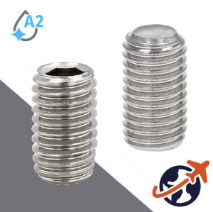 M1.6X0.35 Cup Point Set Screw,A2 Stainless Steel,ISO 4029 / DIN 916